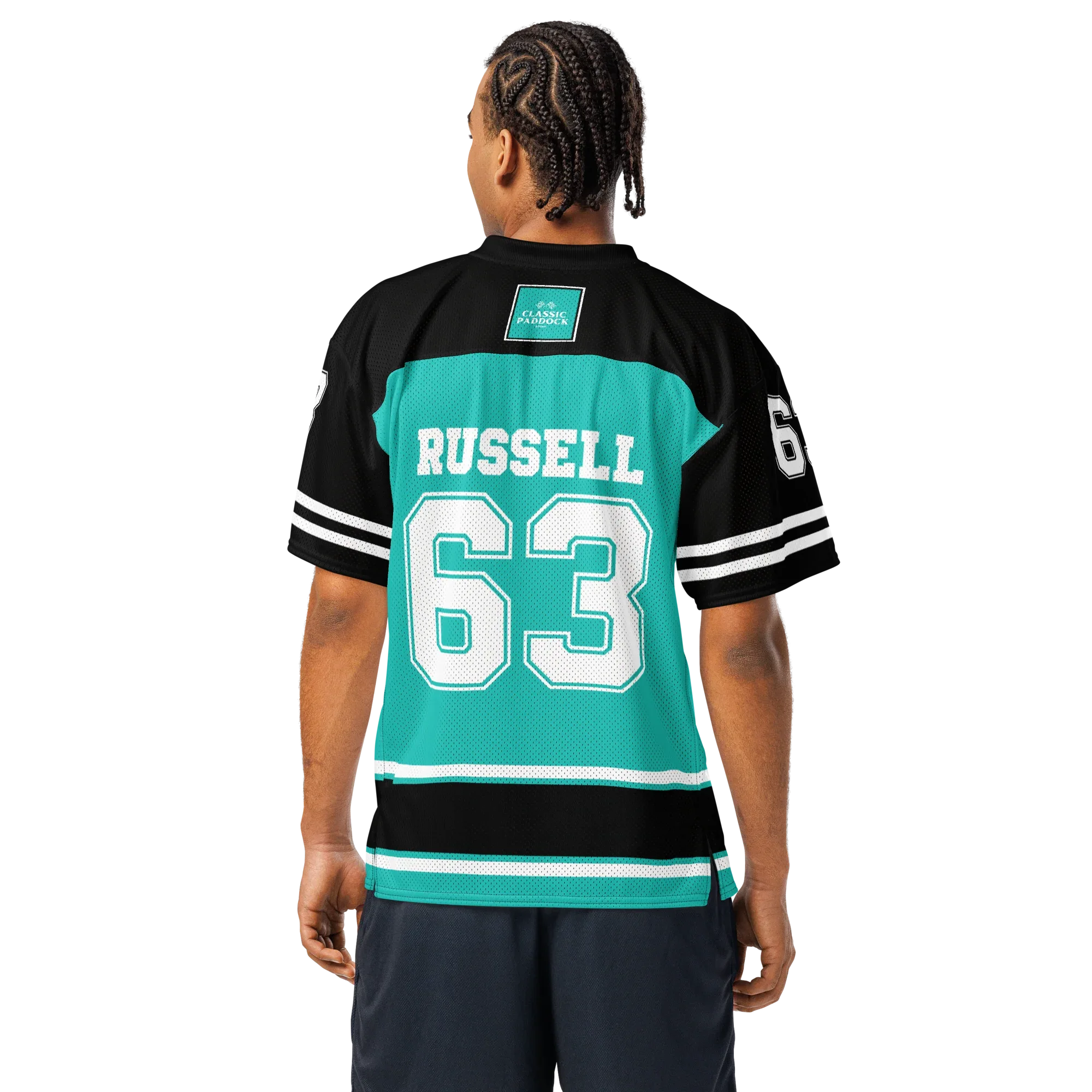 GEORGE RUSSELL NFL JERSEY - CYAN - ClassicPaddockStore