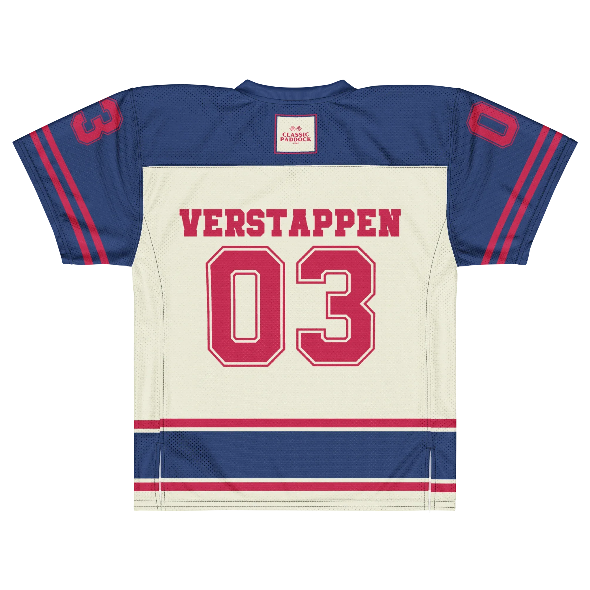 MAX VERSTAPPEN NFL JERSEY - VINTAGE WHITE - ClassicPaddockStore