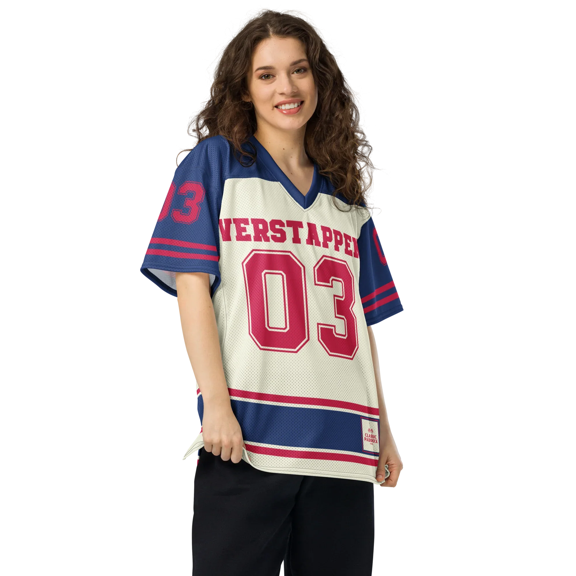 MAX VERSTAPPEN NFL JERSEY - VINTAGE WHITE - ClassicPaddockStore