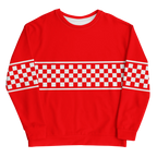 CHECKERED FLAG SWEATSHIRT - RED - ClassicPaddockStore