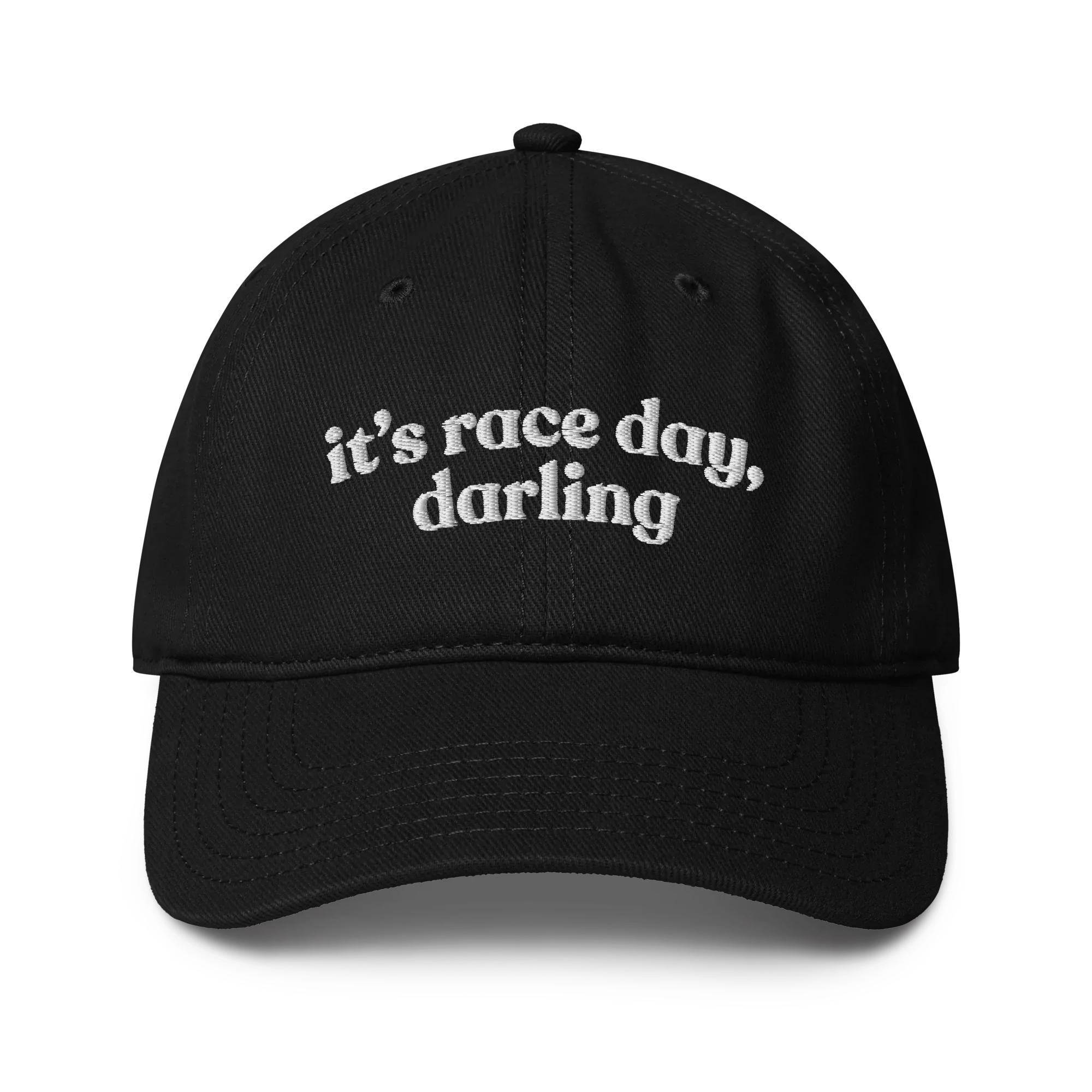 IT'S RACE DAY BASEBALL CAP - WHITE - ClassicPaddockStore