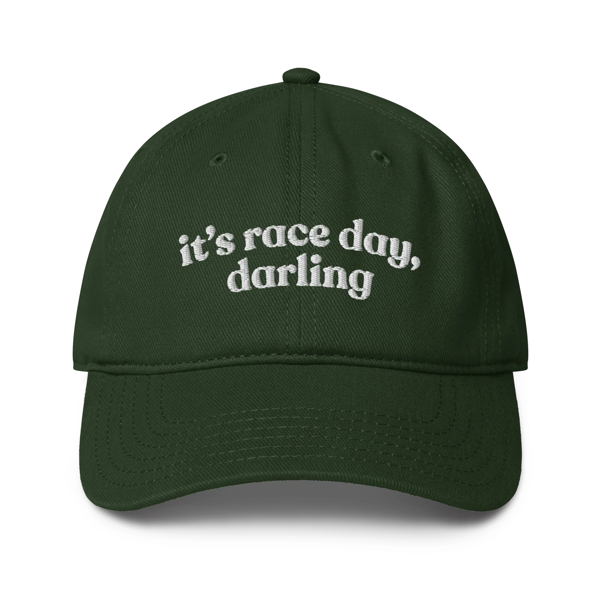 IT'S RACE DAY BASEBALL CAP - WHITE - ClassicPaddockStore