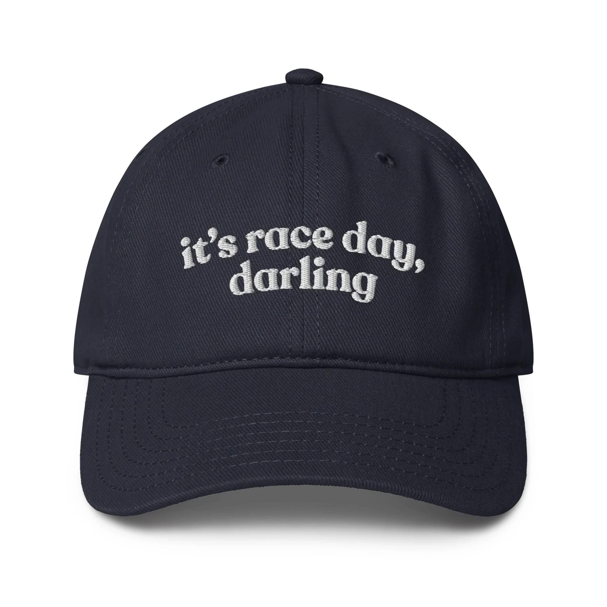 IT'S RACE DAY BASEBALL CAP - WHITE - ClassicPaddockStore
