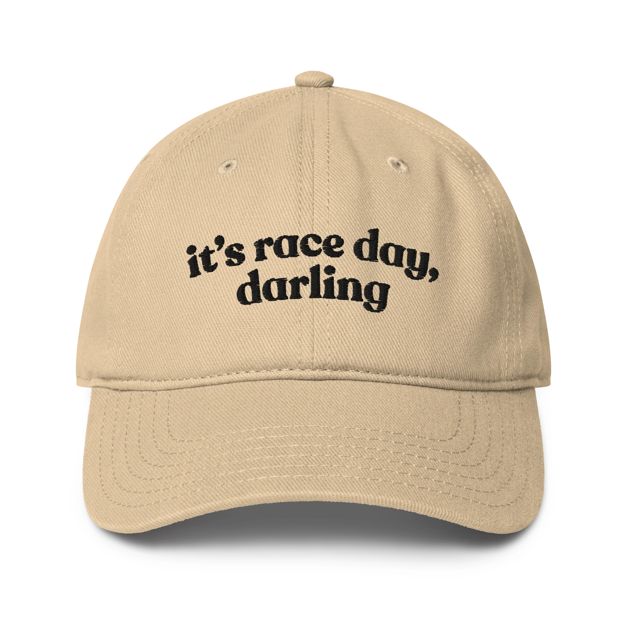 IT'S RACE DAY BASEBALL CAP - WHITE - ClassicPaddockStore