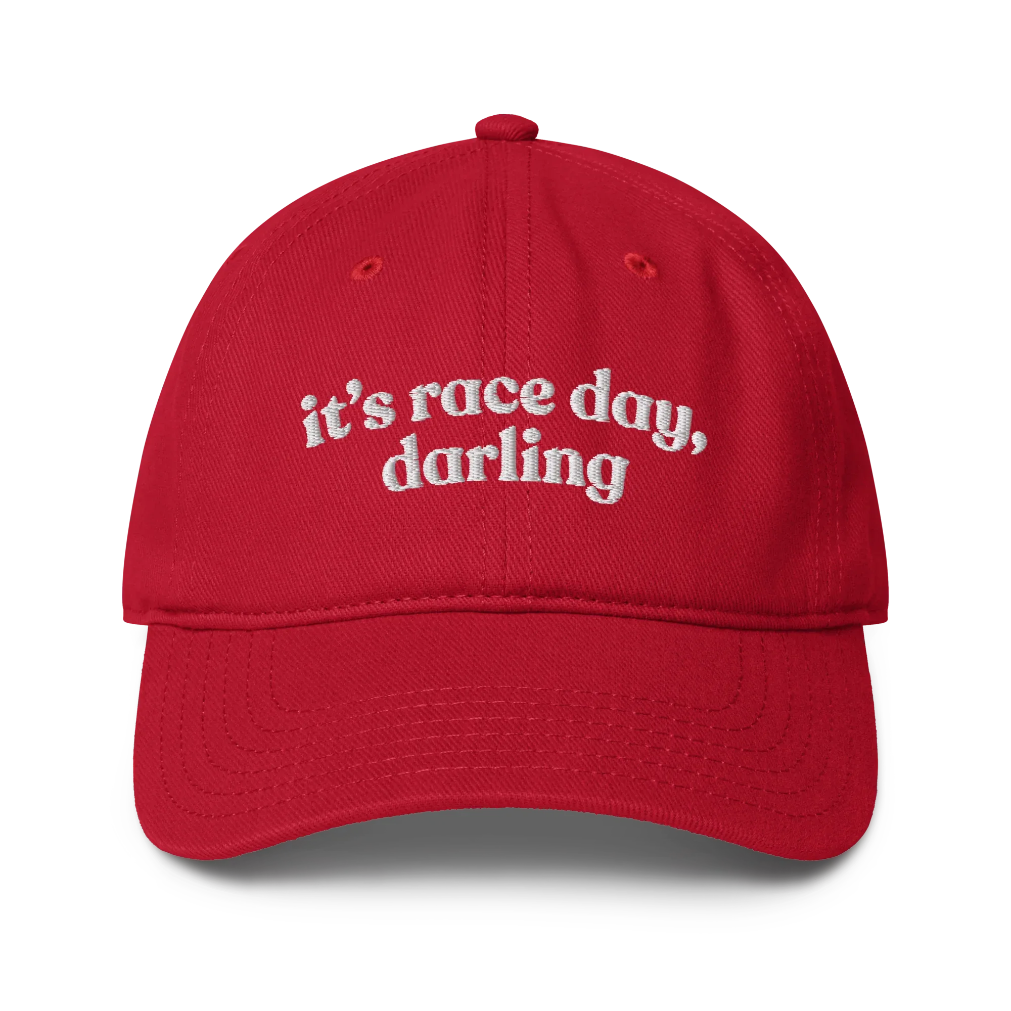 IT'S RACE DAY BASEBALL CAP - WHITE - ClassicPaddockStore