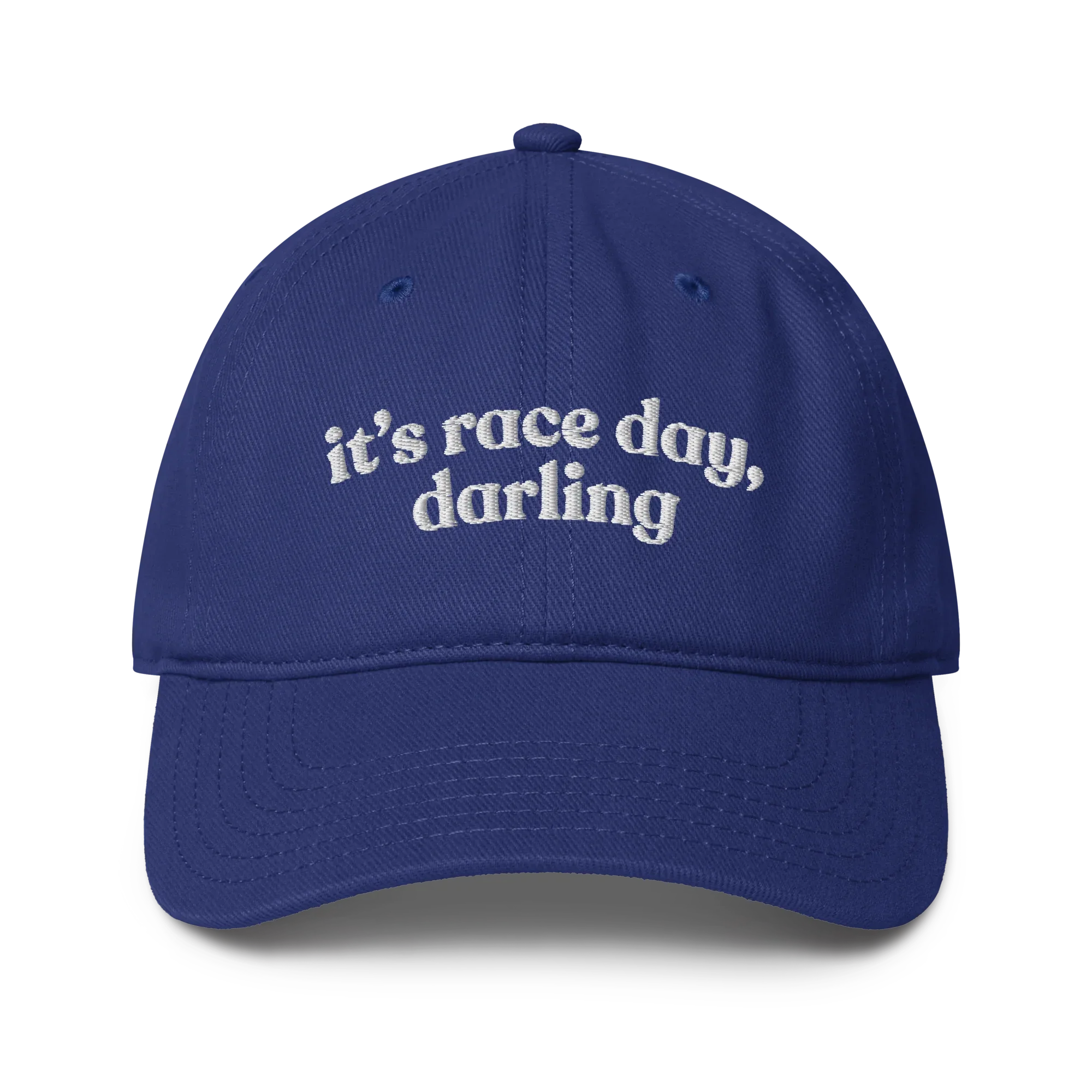 IT'S RACE DAY BASEBALL CAP - WHITE - ClassicPaddockStore
