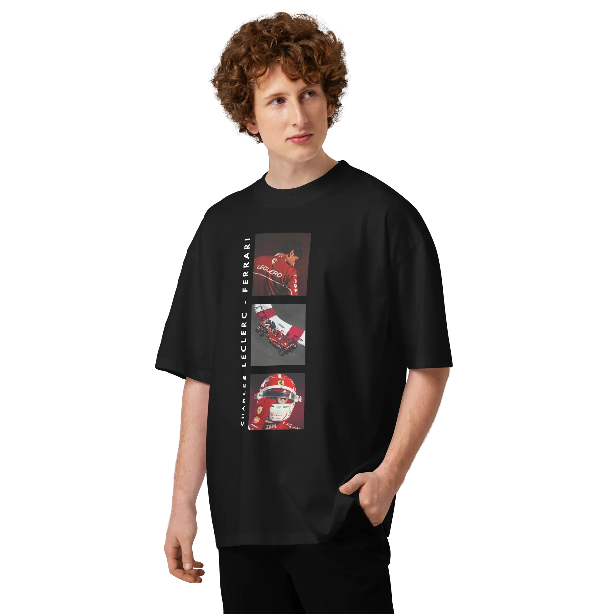 CHARLES LECLERC FERRARI OVERSIZE T-SHIRT - ClassicPaddockStore